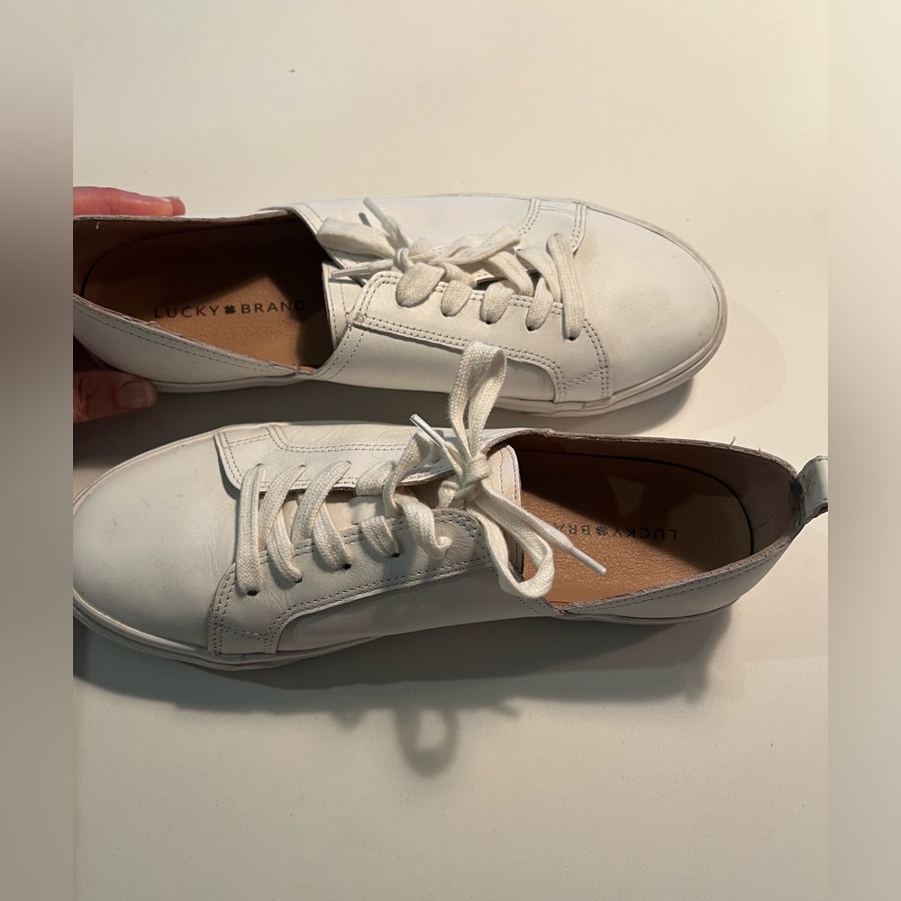 White Leather Lucky Sneakers
